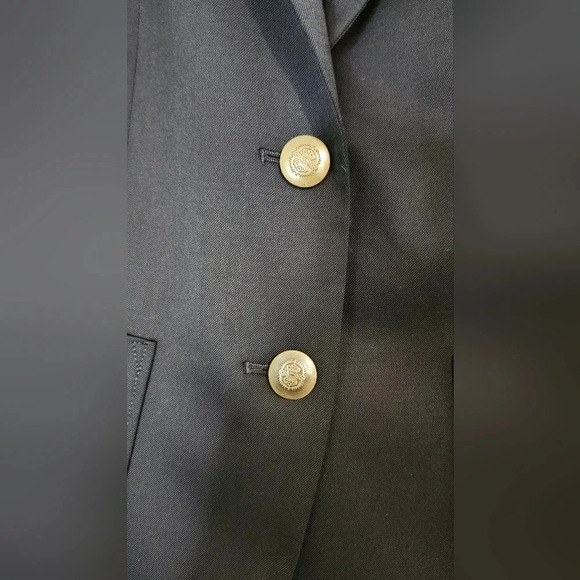 Gap Blazer Womens Size 0 Black Wool Classic Preppy Contemporary Career Jacket - Picture 2 of 9